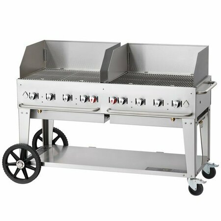 CROWN Verity MCB-60WGP Natural Gas 60in Mobile Outdoor Grill with Wind Guard Package 255MCB60WGPN